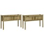 Jardineras con patas 2 uds madera de pino impregnada by , Pots and planters - Ref: Foro24-837573, Price: 141,63 €, Discount: %