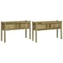 Jardineras con patas 2 uds madera de pino impregnada by , Pots and planters - Ref: Foro24-837573, Price: 140,17 €, Discount: %