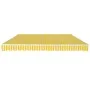 Manually operated folding awning 400 cm yellow and white by vidaXL, Awnings - Ref: Foro24-275574, Price: 503,46 €, Discount: %