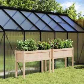 Außenblumenkästen mit Beinen, 2 Stück Massivholz Kiefer von , Töpfe und Pflanzgefäße - Ref: Foro24-837565, Preis: 100,85 €, R...