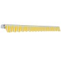 Manually operated folding awning 400 cm yellow and white by vidaXL, Awnings - Ref: Foro24-275574, Price: 454,94 €, Discount: %