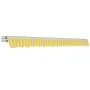 Manually operated folding awning 400 cm yellow and white by vidaXL, Awnings - Ref: Foro24-275574, Price: 503,46 €, Discount: %