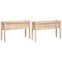 Jardineras de exterior con patas 2 uds madera maciza de pino by , Pots and planters - Ref: Foro24-837565, Price: 100,85 €, Di...