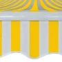 Manually operated folding awning 400 cm yellow and white by vidaXL, Awnings - Ref: Foro24-275574, Price: 503,46 €, Discount: %