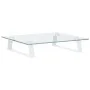 Soporte de monitor vidrio templado y metal blanco 40x35x8 cm by , Computer bases and risers - Ref: Foro24-374219, Price: 24,0...