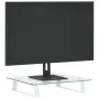 Soporte de monitor vidrio templado y metal blanco 40x35x8 cm by , Computer bases and risers - Ref: Foro24-374219, Price: 24,0...
