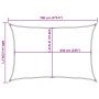 Toldo de vela beige HDPE 160 g/m² 6x7 m