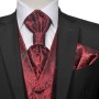 Accesorios boda para hombre chaleco de cachemira burdeos talla