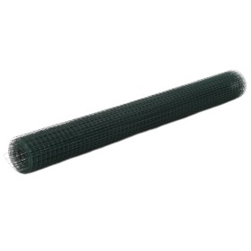 Alambrada de gallinero acero revestimiento PVC verde 25x1,5 m