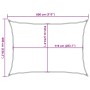 Toldo de vela beige HDPE 160 g/m² 6x8 m
