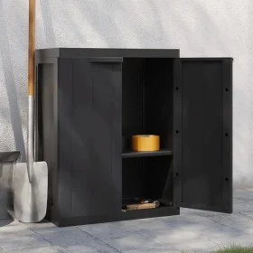 Außenlagerschrank aus schwarzem PP 65x37x85 cm von , Schließfächer und Lagerschränke - Ref: Foro24-364204, Preis: 109,06 €, R...