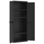 Außenlagerschrank aus schwarzem PP 65x37x165 cm von , Schließfächer und Lagerschränke - Ref: Foro24-364206, Preis: 157,99 €, ...