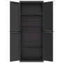 Außenlagerschrank aus schwarzem PP 65x37x165 cm von , Schließfächer und Lagerschränke - Ref: Foro24-364206, Preis: 157,99 €, ...