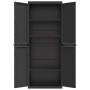 Außenlagerschrank aus schwarzem PP 65x37x165 cm von , Schließfächer und Lagerschränke - Ref: Foro24-364206, Preis: 173,82 €, ...