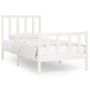 Solid white pine wood bed frame 100x200 cm by , Beds and slatted bases - Ref: Foro24-3106824, Price: 126,46 €, Discount: %