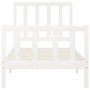 Massives Bettgestell aus weißem Kiefernholz, 100 x 200 cm von , Betten und Lattenroste - Ref: Foro24-3106824, Preis: 126,46 €...