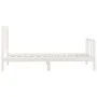 Estructura de cama madera maciza de pino blanco 100x200 cm de , Camas y somieres - Ref: Foro24-3106824, Precio: 124,52 €, Des...