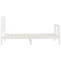 Massives Bettgestell aus weißem Kiefernholz, 100 x 200 cm von , Betten und Lattenroste - Ref: Foro24-3106824, Preis: 126,46 €...