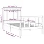 Estructura de cama madera maciza de pino blanco 100x200 cm de , Camas y somieres - Ref: Foro24-3106824, Precio: 124,52 €, Des...