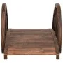 Garden bridge with half wheel solid fir wood 99x50x38cm by , garden bridges - Ref: Foro24-363338, Price: 98,97 €, Discount: %