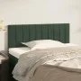 Cabecero de terciopelo verde oscuro 100x5x78/88 cm de , Cabeceros y pies de cama - Ref: Foro24-346239, Precio: 45,53 €, Descu...