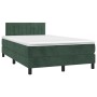 Box spring bed with mattress and LED dark green velvet 120x200cm by , Beds and slatted bases - Ref: Foro24-3134516, Price: 38...