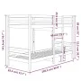 Litera de madera maciza de pino 80x200 cm de , Camas y somieres - Ref: Foro24-3139834, Precio: 238,24 €, Descuento: %