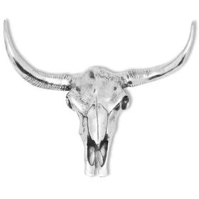 Silver aluminum wall decorative bull skull by , Figures, sculptures and statues - Ref: Foro24-243483, Price: 130,04 €, Discou...