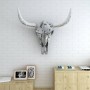 Silver aluminum wall decorative bull skull by , Figures, sculptures and statues - Ref: Foro24-243483, Price: 107,77 €, Discou...