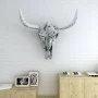Silver aluminum wall decorative bull skull by , Figures, sculptures and statues - Ref: Foro24-243483, Price: 130,04 €, Discou...