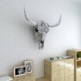 Silver aluminum wall decorative bull skull by , Figures, sculptures and statues - Ref: Foro24-243483, Price: 107,77 €, Discou...