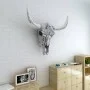 Silver aluminum wall decorative bull skull by , Figures, sculptures and statues - Ref: Foro24-243483, Price: 130,04 €, Discou...