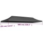 Festzeltdach für Feiern 3x6 m anthrazitgrau von vidaXL, Abdeckungen für Zelte und Pavillons - Ref: Foro24-44988, Preis: 67,25...