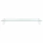 Tempered glass and white metal monitor stand 80x35x8 cm by , Computer bases and risers - Ref: Foro24-374221, Price: 40,69 €, ...
