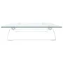 Soporte de monitor vidrio templado y metal blanco 80x35x8 cm de , Bases y elevadores para ordenadores - Ref: Foro24-374221, P...