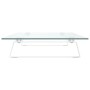 Tempered glass and white metal monitor stand 80x35x8 cm by , Computer bases and risers - Ref: Foro24-374221, Price: 45,79 €, ...