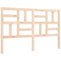 Double bed frame with solid wood headboard by , Beds and slatted bases - Ref: Foro24-3193081, Price: 154,52 €, Discount: %