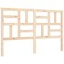 Double bed frame with solid wood headboard by , Beds and slatted bases - Ref: Foro24-3193081, Price: 152,27 €, Discount: %