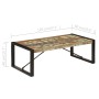 Mesa de centro madera maciza reciclada 120x60x40 cm | Foro24.es | Tu tienda online para hogar, jardín y más Foro24.es