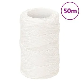 Intense white polypropylene boat rope 2 mm 50 m by , Ropes and metal cords - Ref: Foro24-152530, Price: 10,18 €, Discount: %