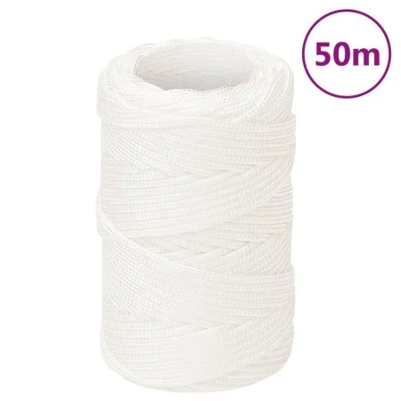 Intense white polypropylene boat rope 2 mm 50 m by , Ropes and metal cords - Ref: Foro24-152530, Price: 10,18 €, Discount: %