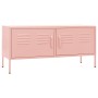 Rosafarbener TV-Schrank aus Stahl, 105 x 35 x 50 cm von , TV-Möbel - Ref: Foro24-336229, Preis: 130,89 €, Rabatt: %