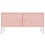 Rosafarbener TV-Schrank aus Stahl, 105 x 35 x 50 cm von , TV-Möbel - Ref: Foro24-336229, Preis: 130,89 €, Rabatt: %