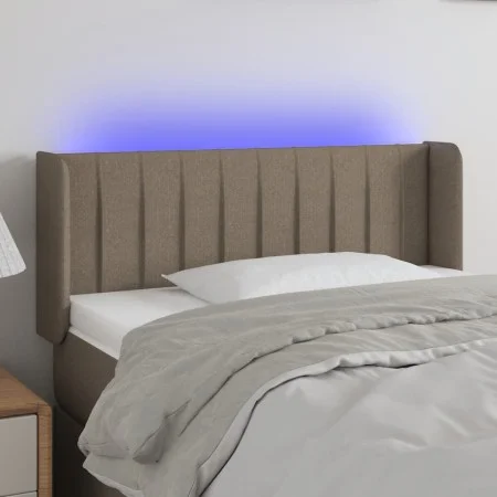 Headboard with LED in taupe gray fabric 103x16x78/88 cm by , Headboards and footboards - Ref: Foro24-3123468, Price: 53,54 €,...