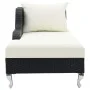 Garden lounger with black synthetic rattan cushion by vidaXL, Loungers - Ref: Foro24-44749, Price: 316,57 €, Discount: %