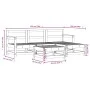Juego de sofás de jardín 5 pzas madera maciza de abeto Douglas by , Garden sets - Ref: Foro24-3186184, Price: 286,29 €, Disco...
