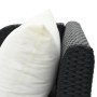 Tumbona de jardín con cojín ratán sintético negro de vidaXL, Tumbonas - Ref: Foro24-44749, Precio: 320,86 €