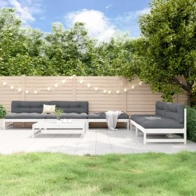 Juego de muebles de jardín 6 piezas madera maciza pino blanco by , Garden sets - Ref: Foro24-3186614, Price: 540,14 €, Discou...