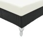 Tumbona de jardín con cojín ratán sintético negro de vidaXL, Tumbonas - Ref: Foro24-44749, Precio: 320,86 €