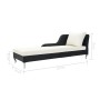 Tumbona de jardín con cojín ratán sintético negro de vidaXL, Tumbonas - Ref: Foro24-44749, Precio: 320,86 €